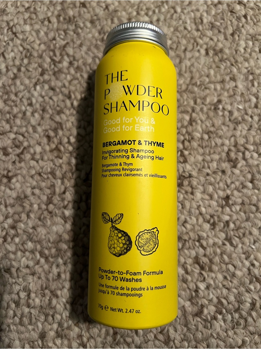 The Powder Shampoo- Bergamot & Thyme Invigorating Shampoo